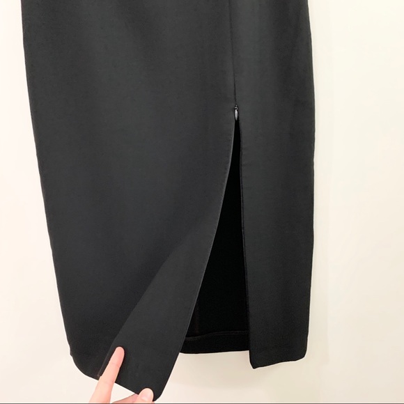 ZARA WOMAN Black Front Zip Pencil Skirt - Picture 3 of 7